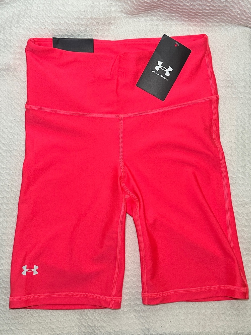Under Armour Women's Bright Hot Pink High-Rise Bike Shorts